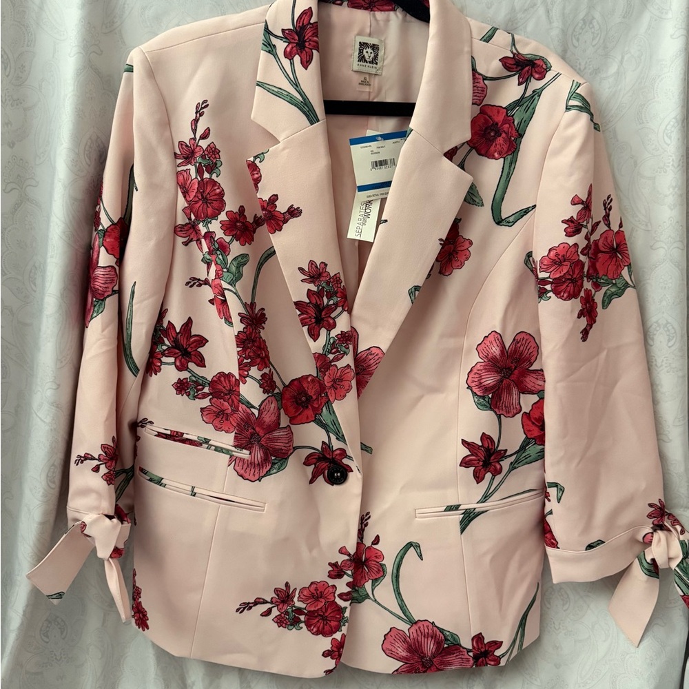 Anne Klein Pink Floral Blazer